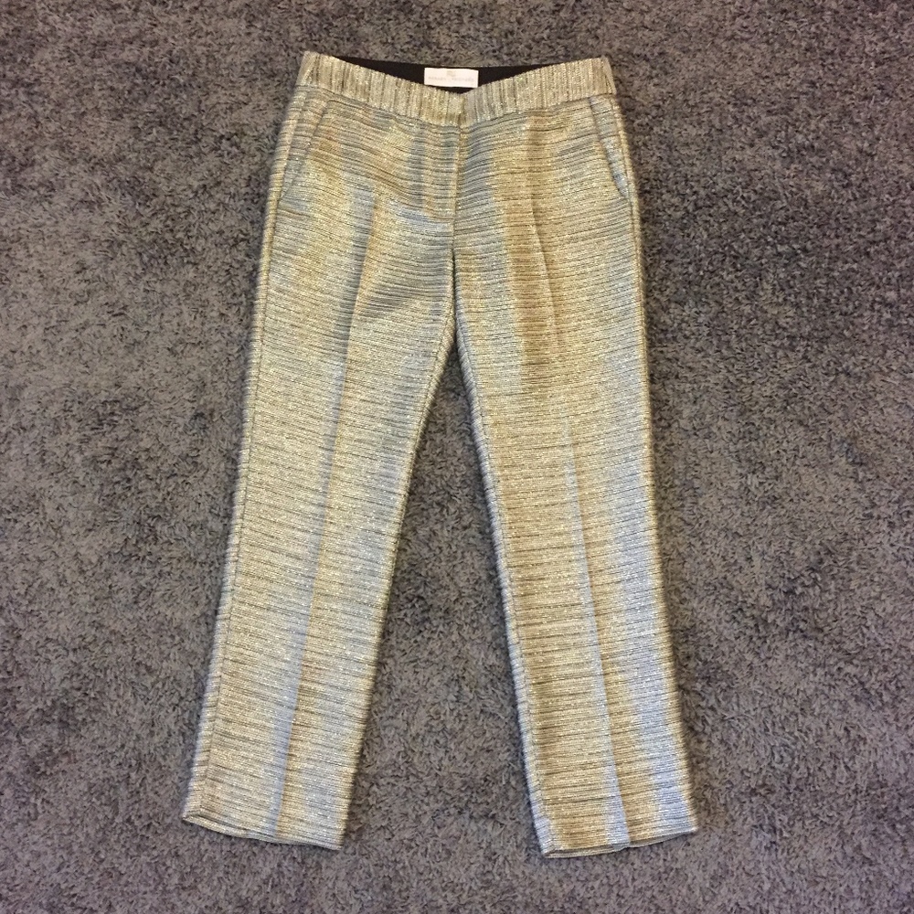 Amanda Uprichard Metallic Tweed Party Pants